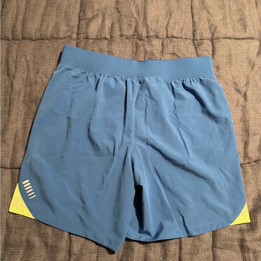 Under Armour Blue and Yellow Men's Athletic Shorts